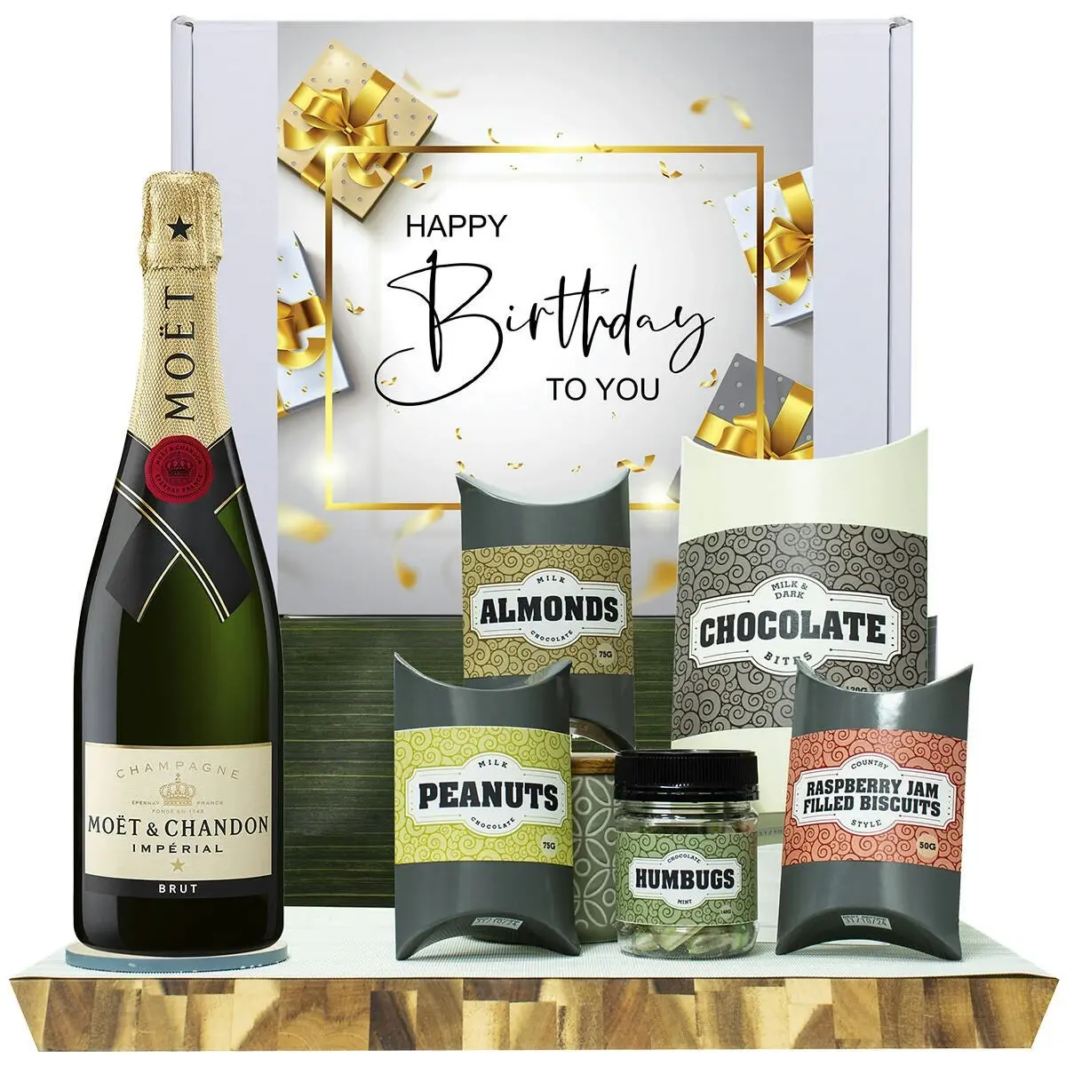 20461C Happy Birthday Gourmet Hamper with Moet & Chandon