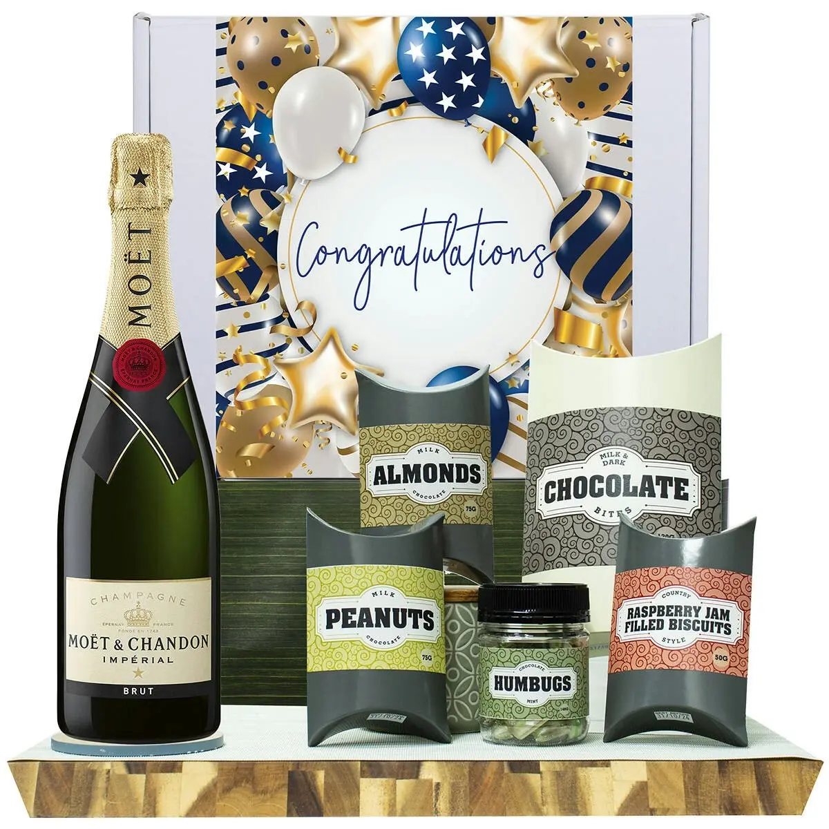 20461F Congratulations Gourmet Hamper with Moet & Chandon