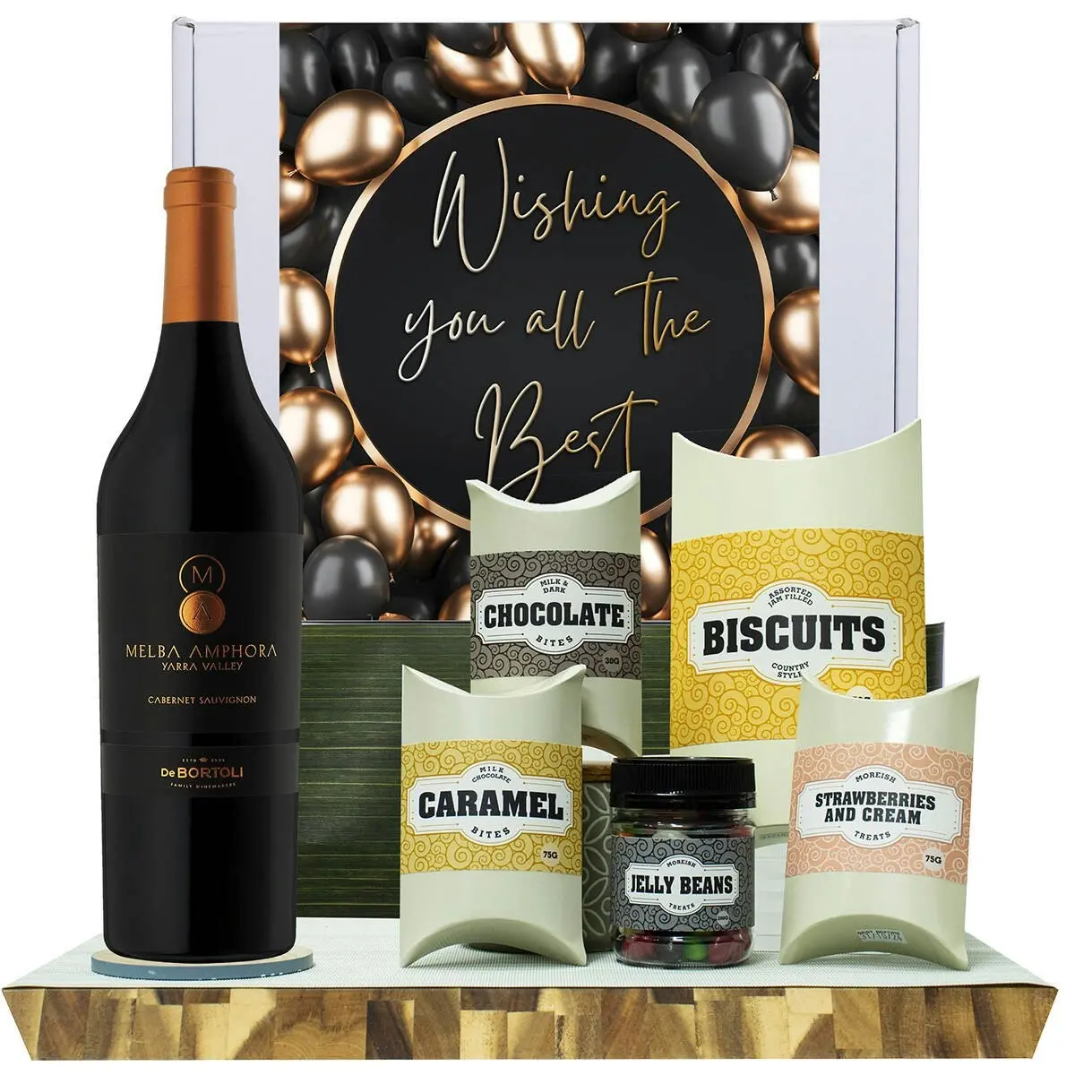 20533D All The Best Gourmet Hamper with De Bortoli Melba Amphora Cabernet Sauvignon