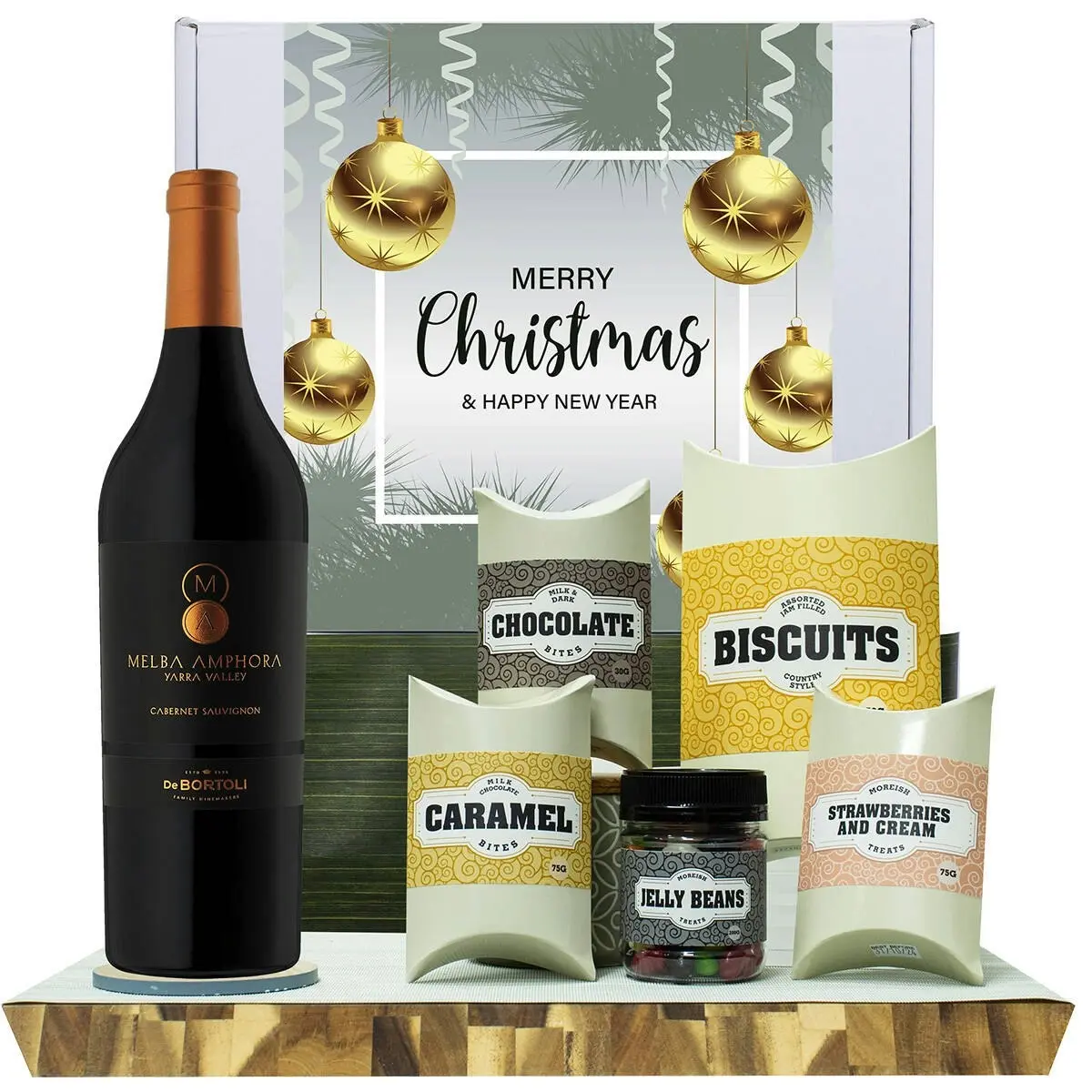 20533U Christmas Gourmet Hamper with De Bortoli Melba Amphora Cabernet Sauvignon