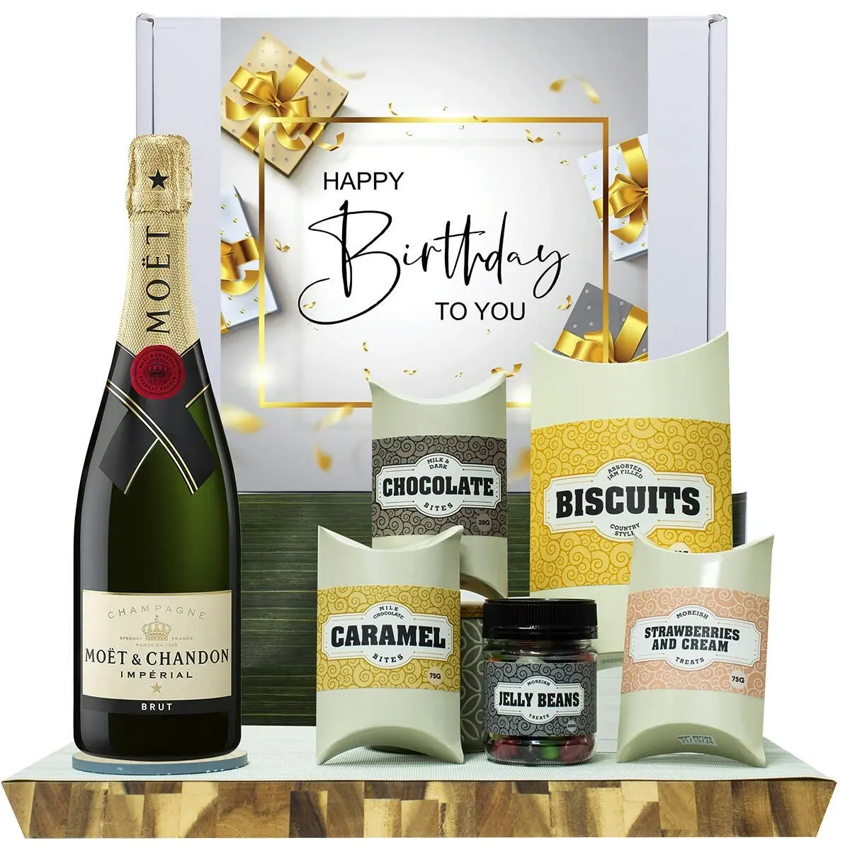 20561C Happy Birthday Gourmet Hamper with Moet & Chandon