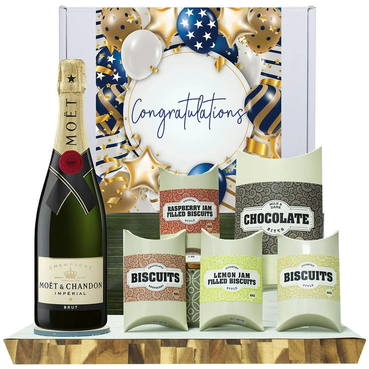 20661F Congratulations Gourmet Hamper with Moet & Chandon