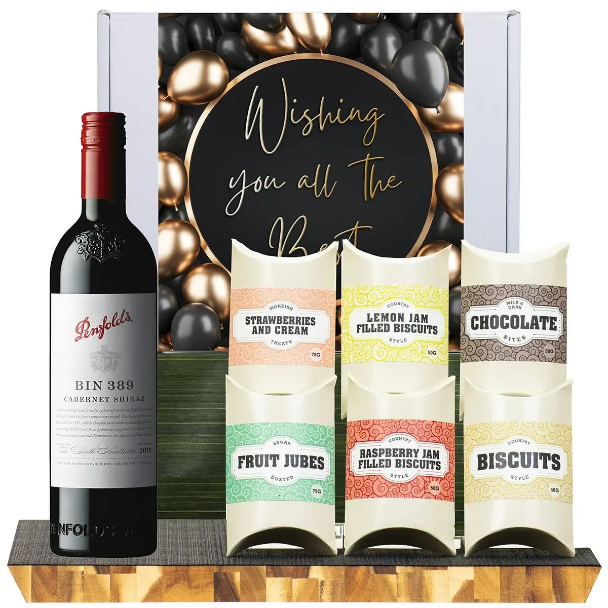 21509D All The Best Gourmet Hamper with Penfolds Bin 389 Cabernet Shiraz