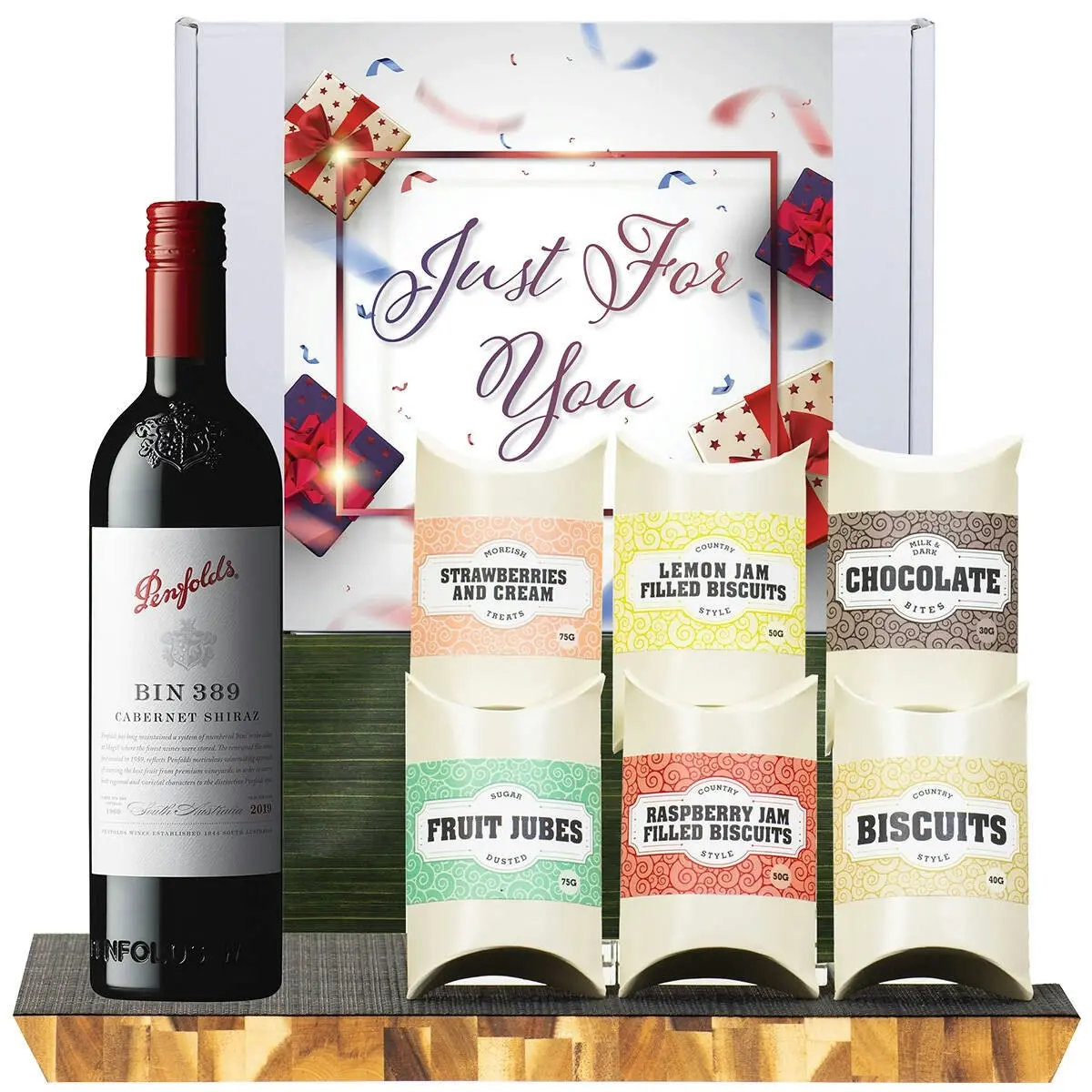 21509E Just For You Gourmet Hamper with Penfolds Bin 389 Cabernet Shiraz