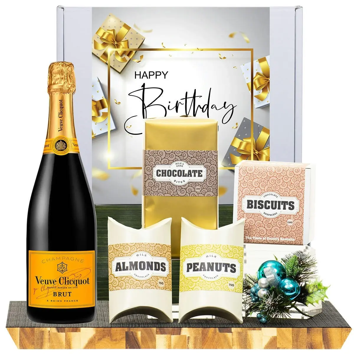 21662C Happy Birthday Gourmet Hamper with Veuve Clicquot Brut