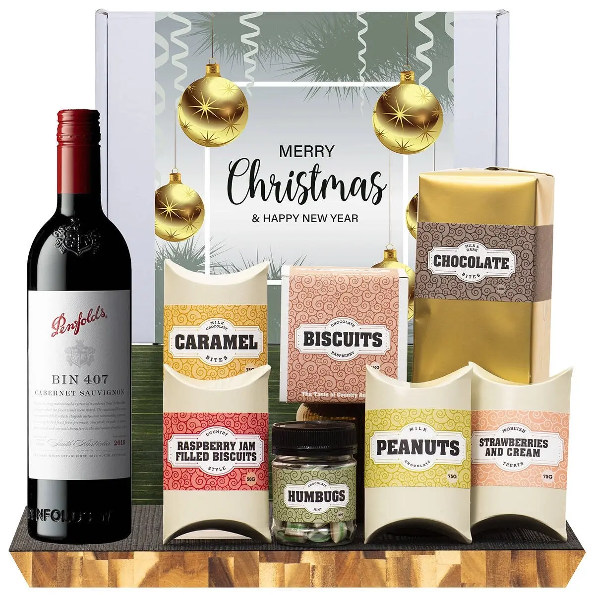 21810U Christmas Gourmet Hamper with Penfolds Bin 407 Cabernet Sauvignon