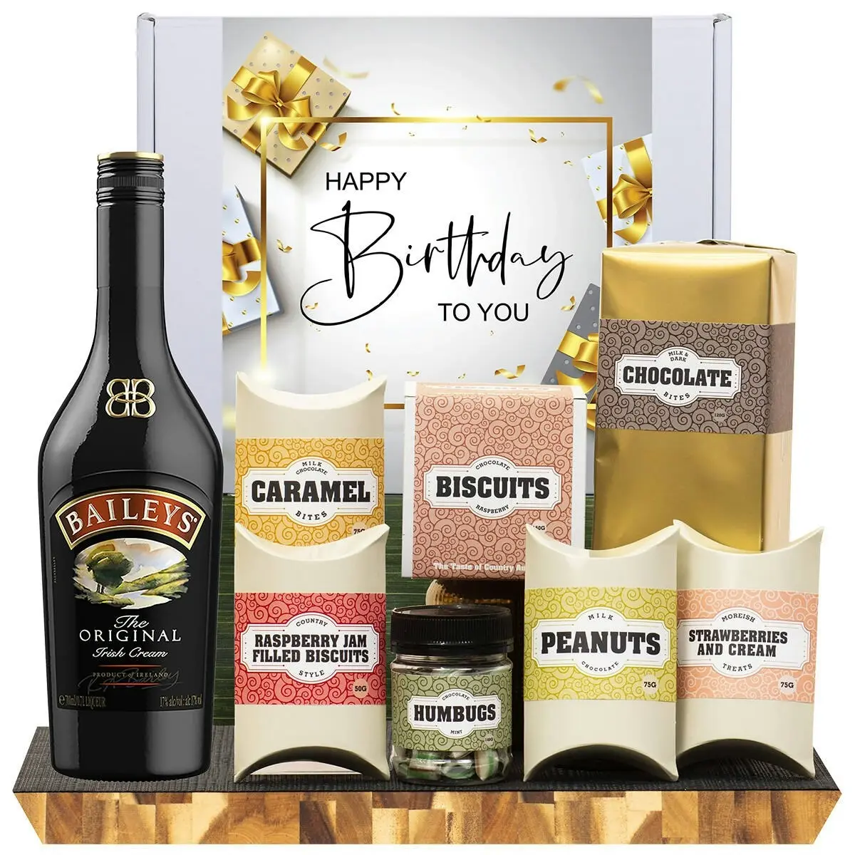 21872C Happy Birthday Gourmet Hamper with Baileys Irish Cream