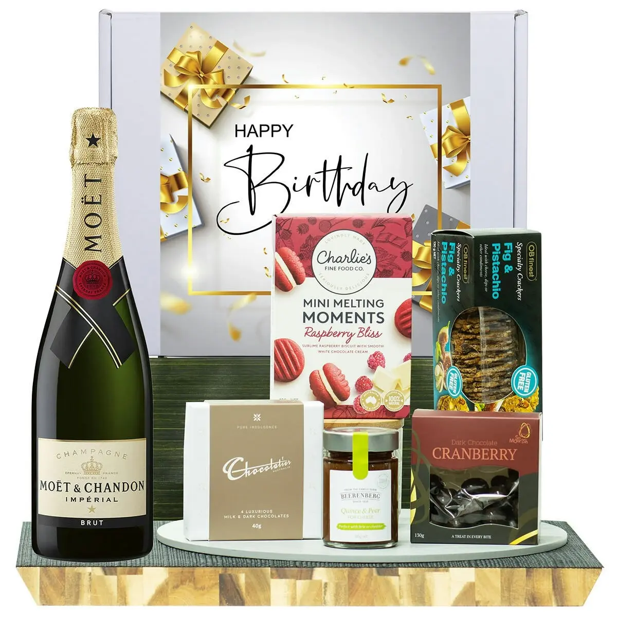 22061C Happy Birthday Gourmet Hamper with Moet & Chandon