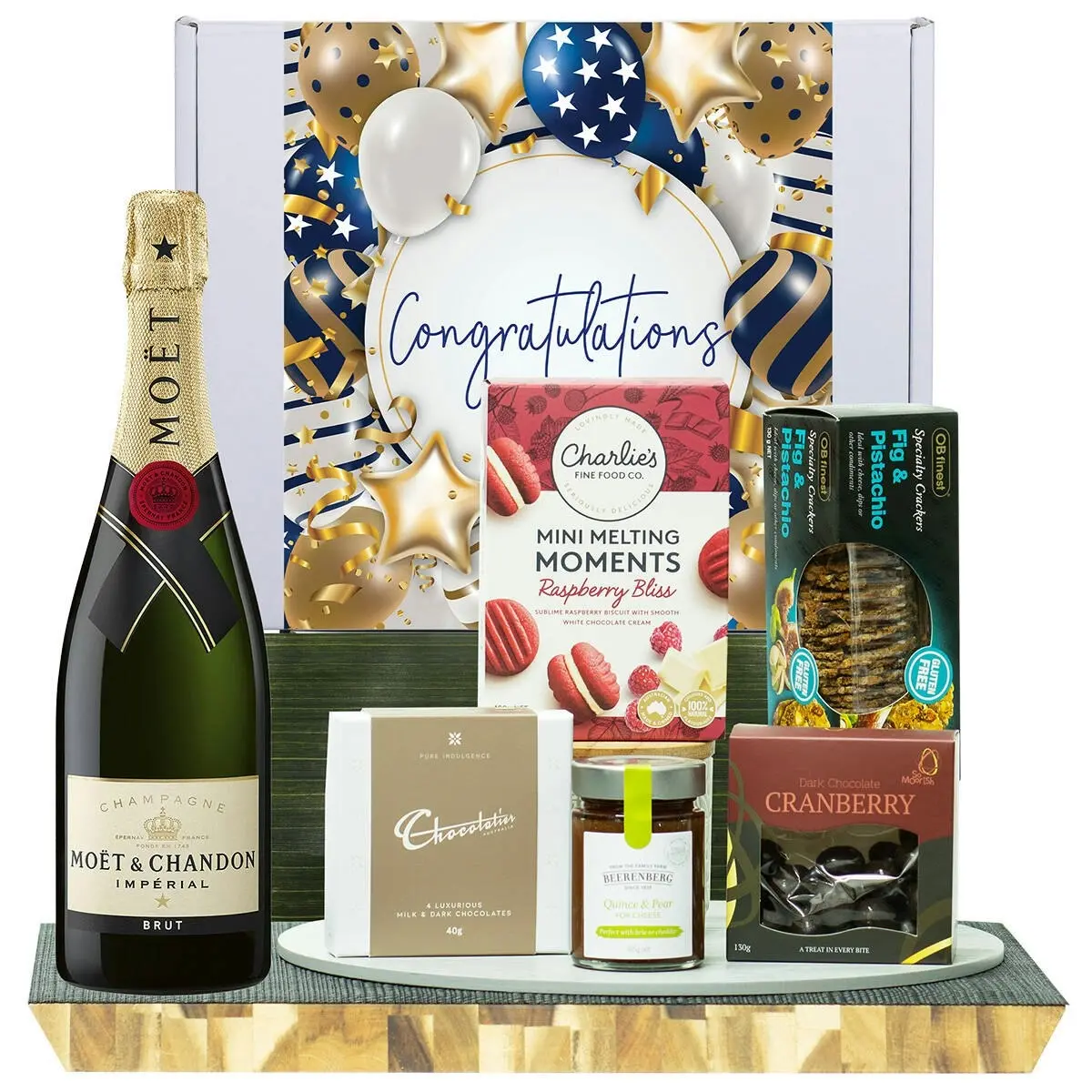 22061F Congratulations Gourmet Hamper with Moet & Chandon