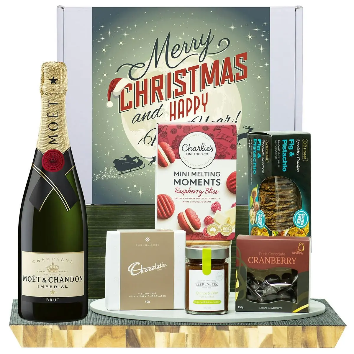 22061W Christmas Gourmet Hamper with Moet & Chandon