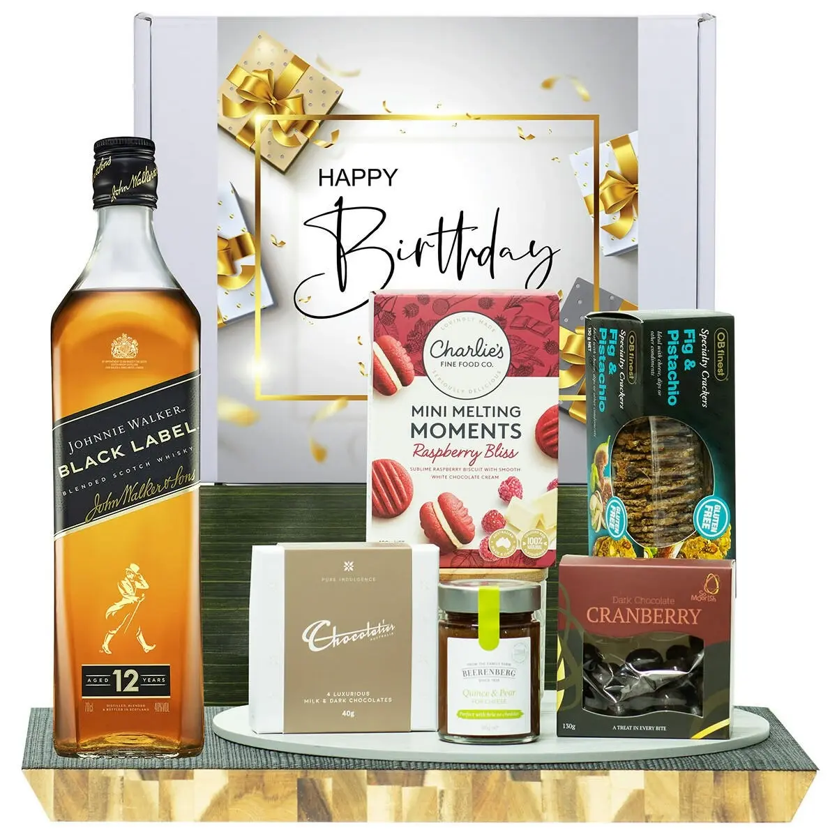 22071C Happy Birthday Gourmet Hamper with Johnnie Walker Black Label