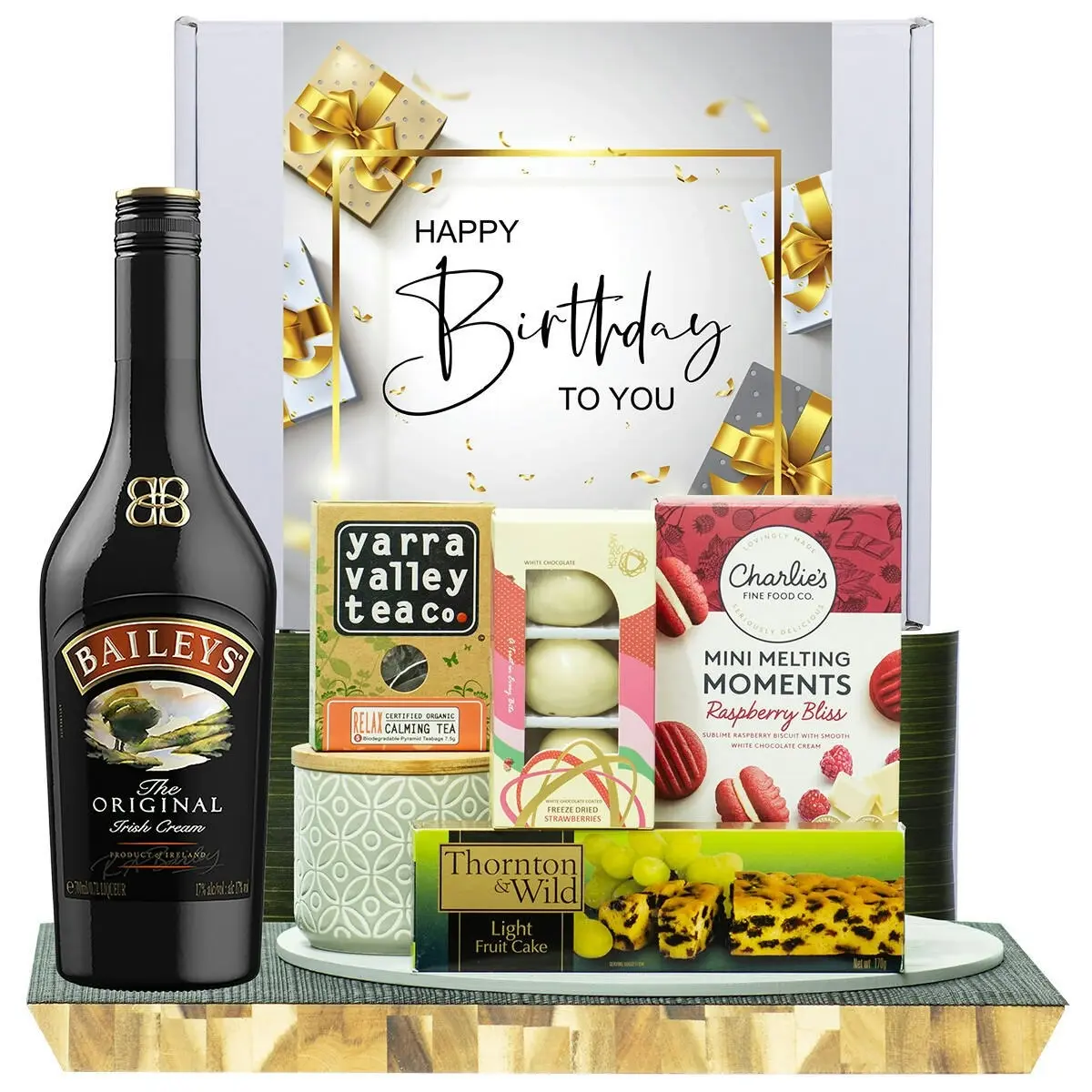 22372C Happy Birthday Gourmet Hamper with Baileys Irish Cream