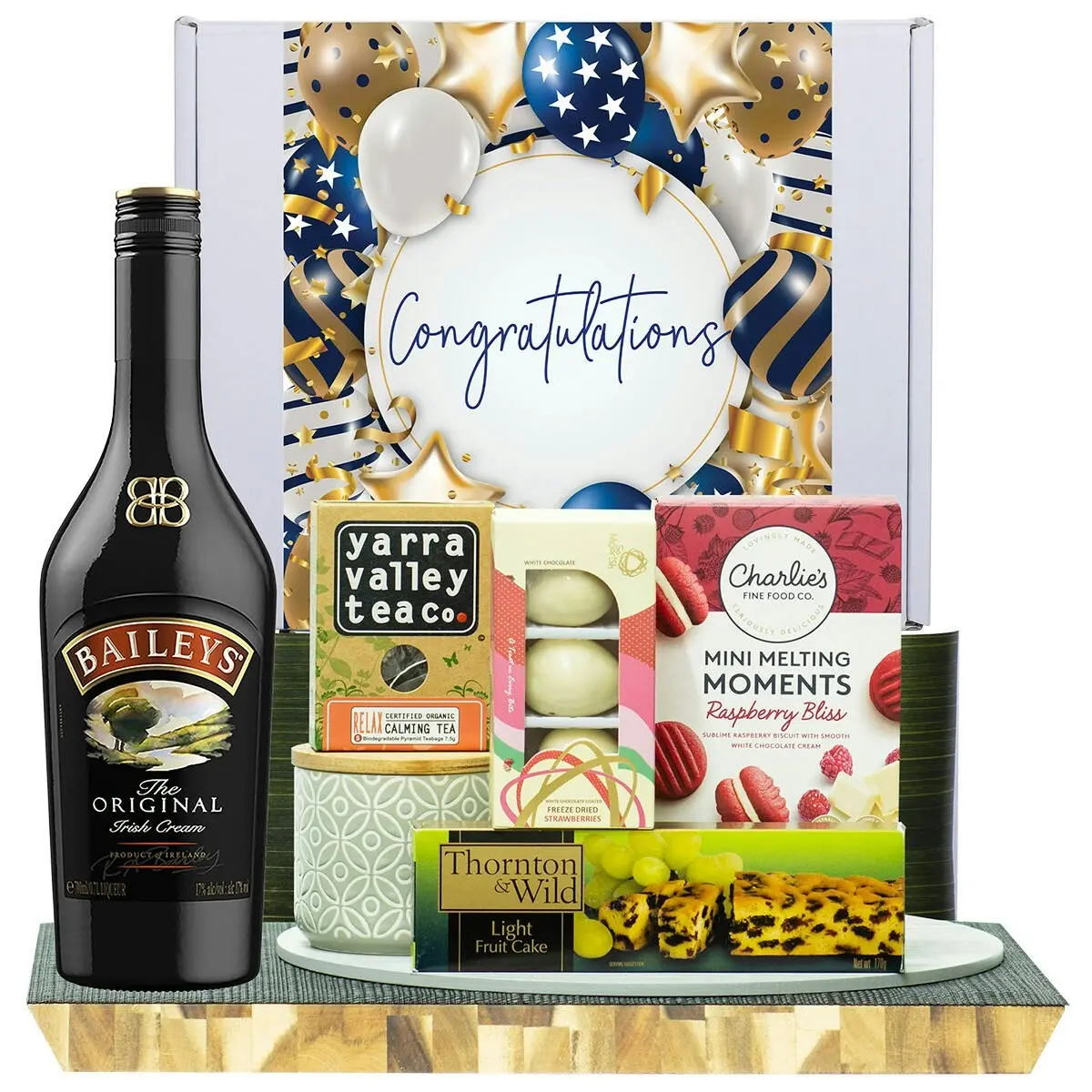 22372F Congratulations Gourmet Hamper with Baileys Irish Cream