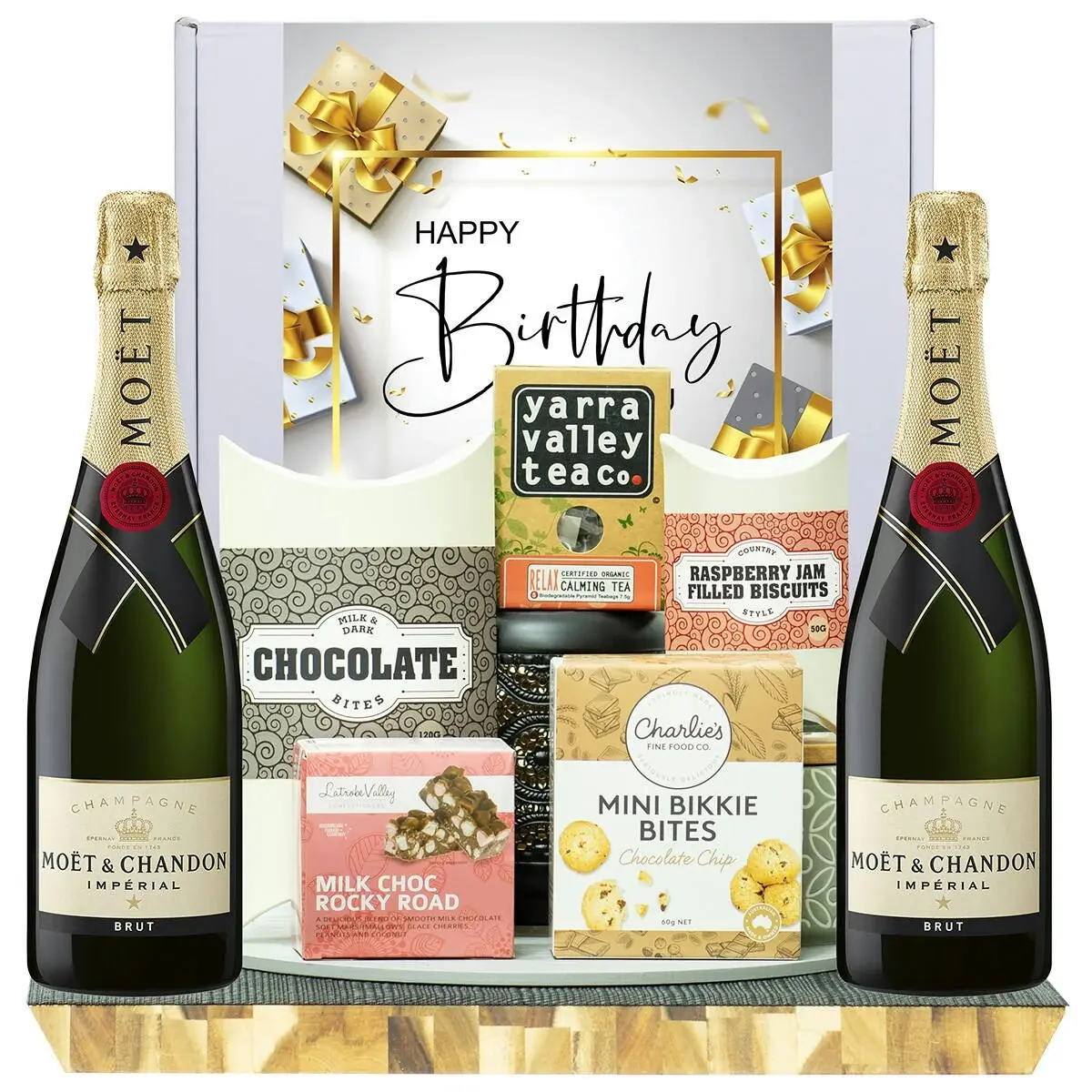 22661C Happy Birthday Gourmet Hamper with Moet & Chandon