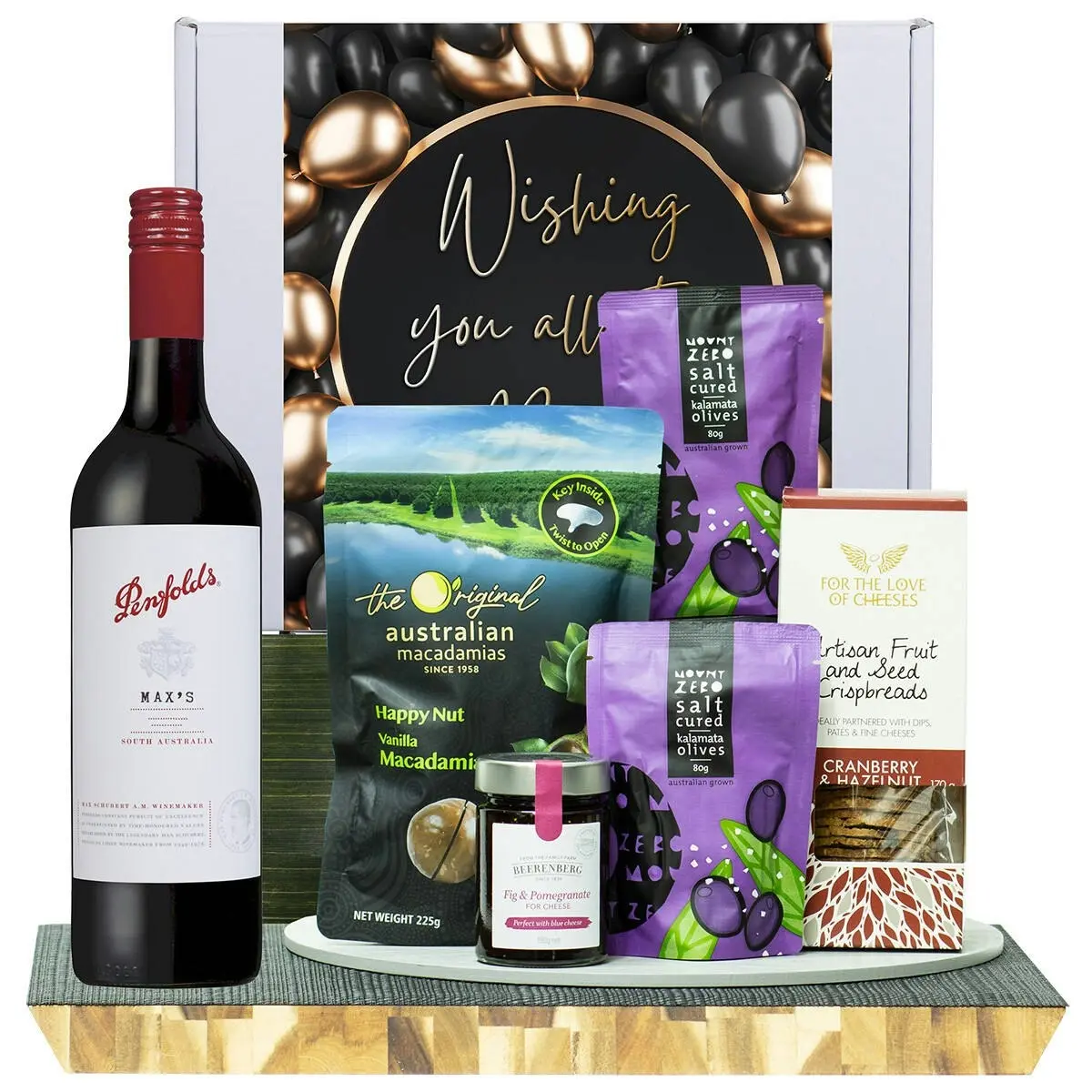 22805D All The Best Gourmet Hamper with Penfolds Max’s Cabernet Sauvignon