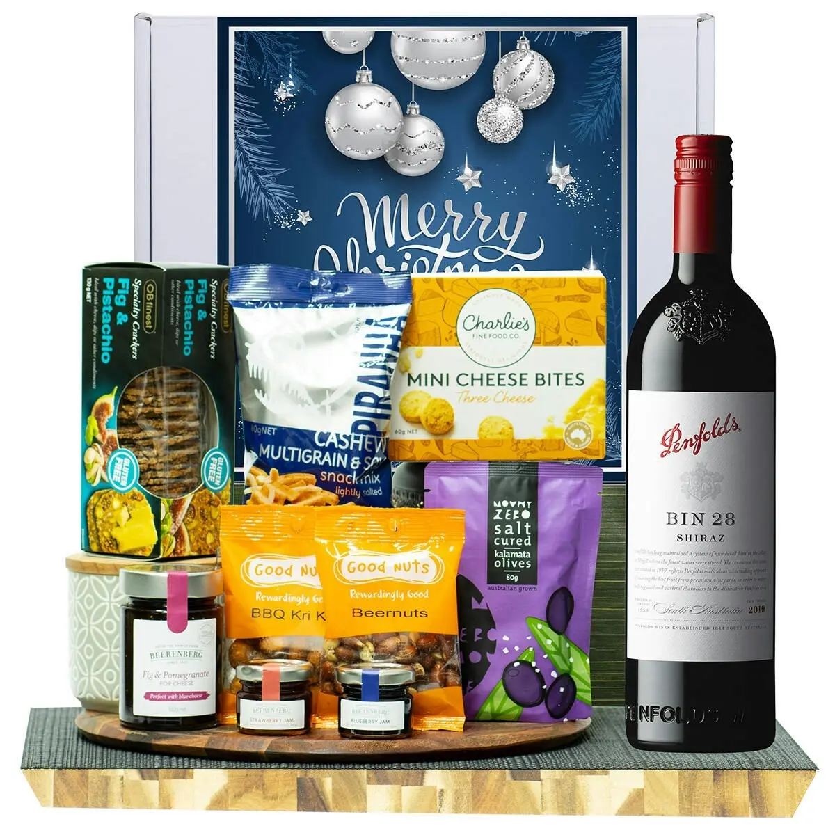 23208X Christmas Gourmet Hamper with Penfolds Bin 28 Shiraz