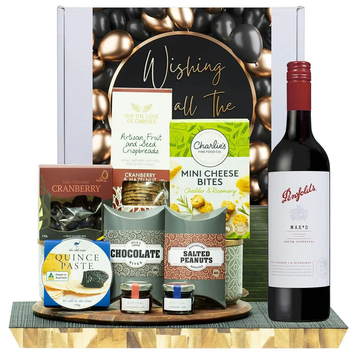 23305D All The Best Gourmet Hamper with Penfolds Max's Cabernet Sauvignon