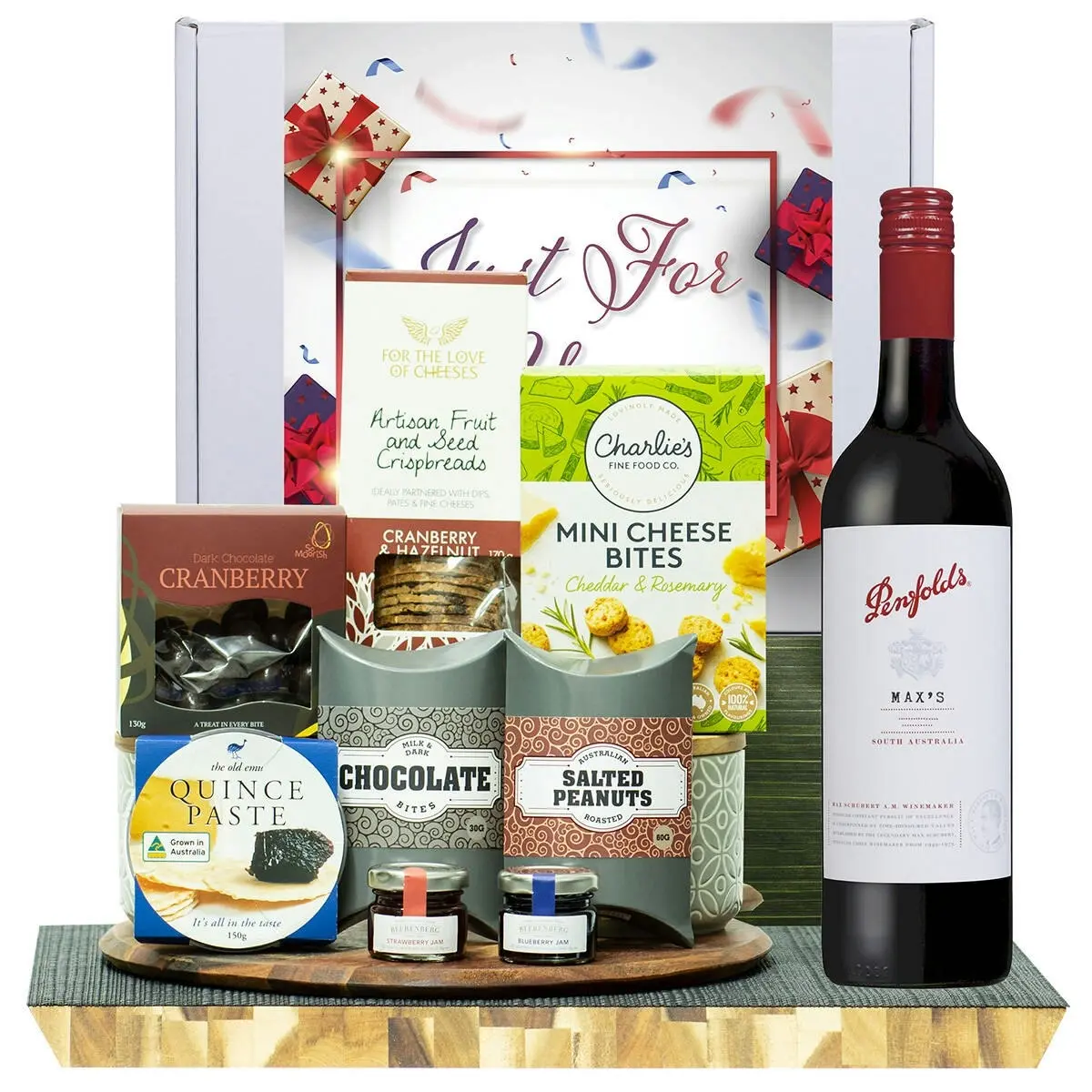 23305E Just For You Gourmet Hamper with Penfolds Max's Cabernet Sauvignon