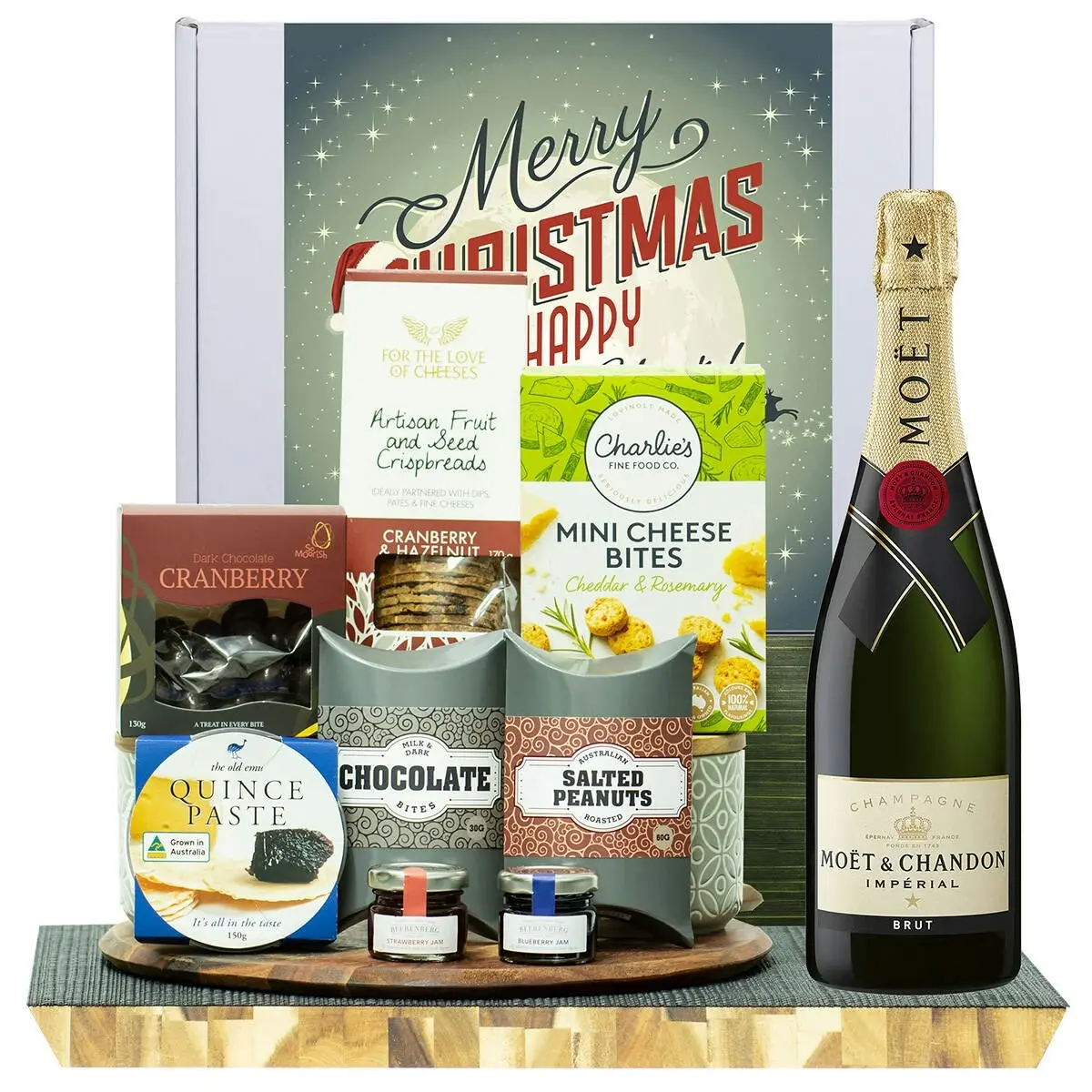 23361W Christmas Gourmet Hamper with Moet & Chandon