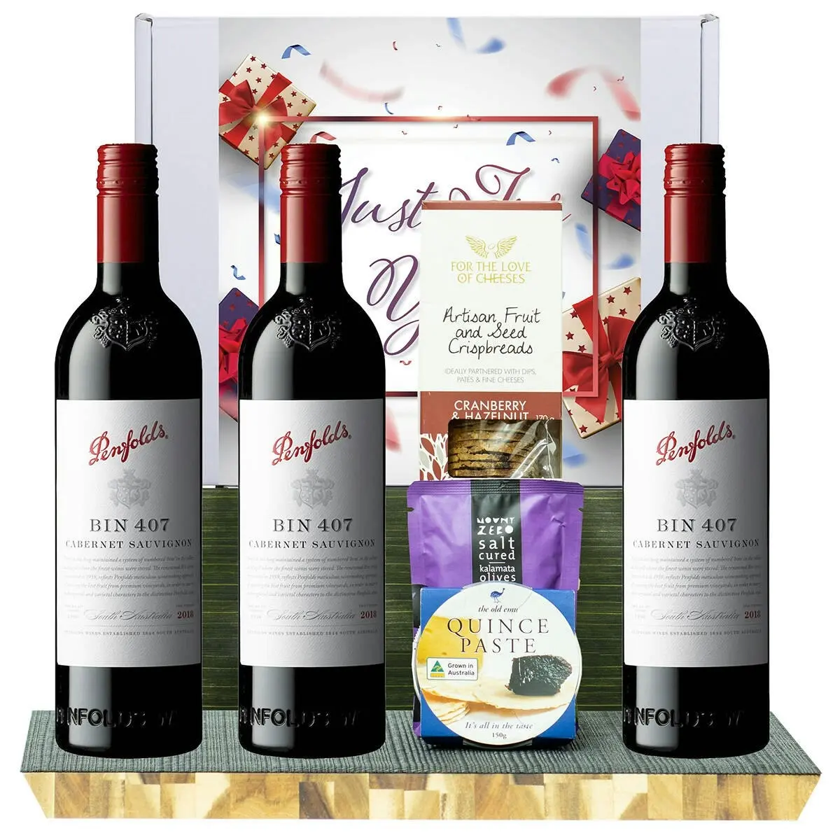 23710E Just For You Gourmet Hamper with Penfolds Bin 407 Cabernet Sauvignon