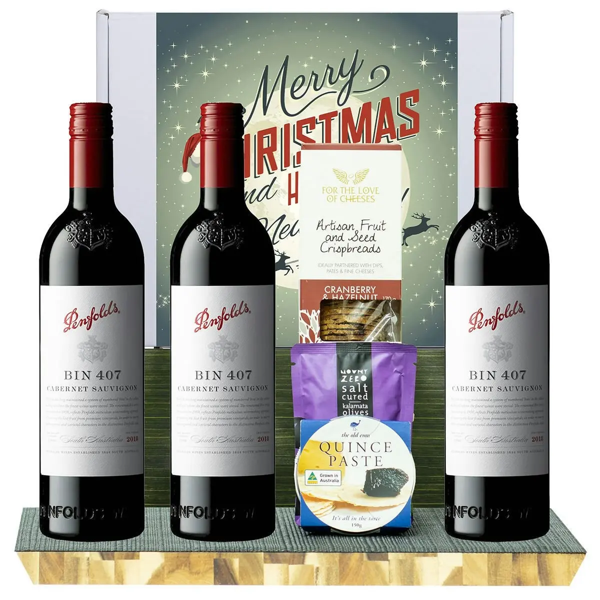 23710W Christmas Gourmet Hamper with Penfolds Bin 407 Cabernet Sauvignon