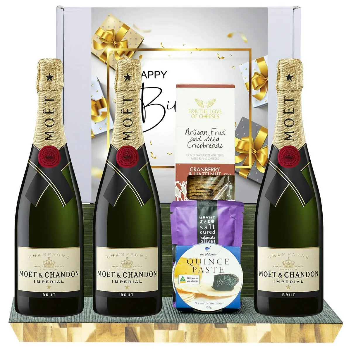 23761C Happy Birthday Gourmet Hamper with Moet & Chandon