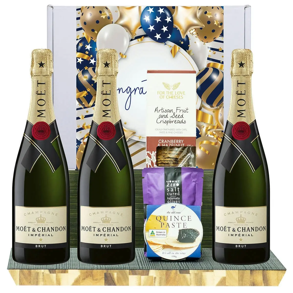 23761F Congratulations Gourmet Hamper with Moet & Chandon