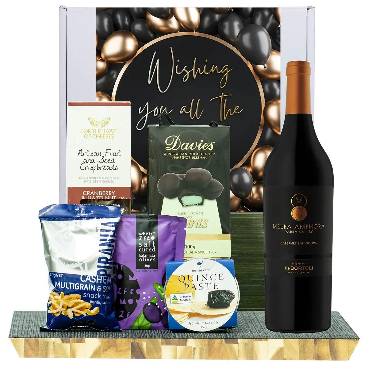 23933D All The Best Gourmet Hamper with De Bortoli Melba Amphora Cabernet Sauvignon