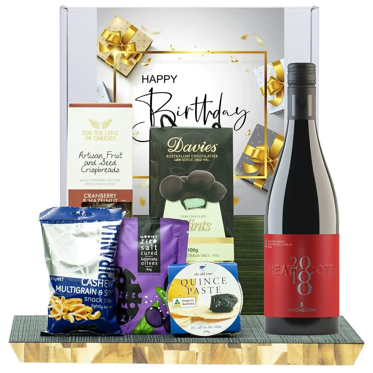 23954C Happy Birthday Gourmet Hamper with Mitchelton Heathcote