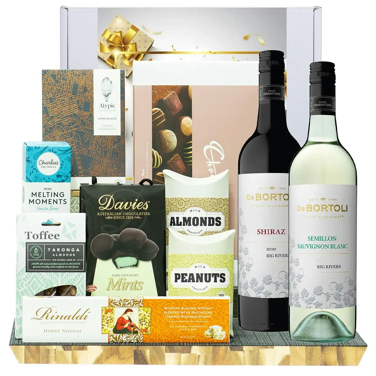 24323C Happy Birthday Gourmet Hamper with De Bortoli Big Rivers