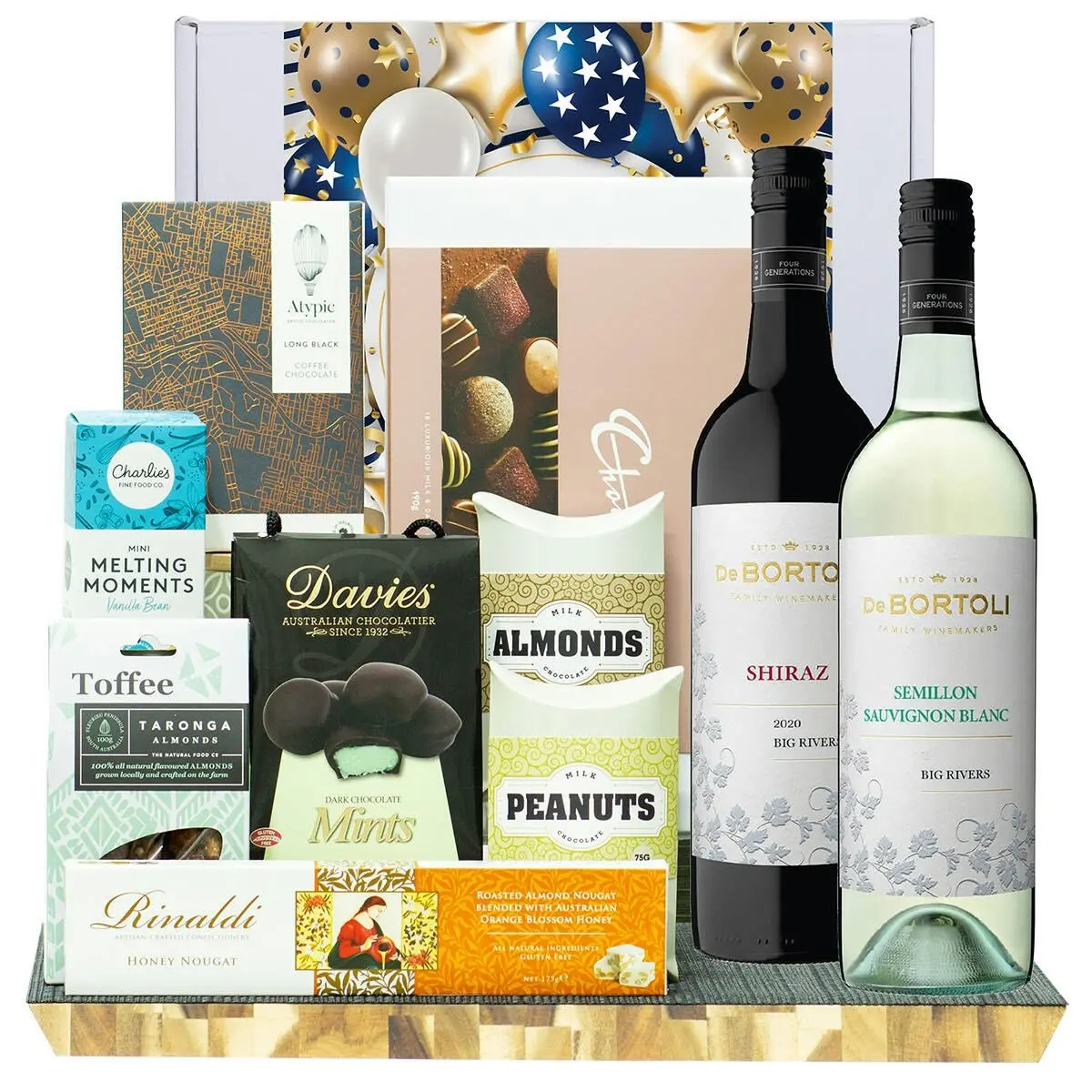 24323F Congratulations Gourmet Hamper with De Bortoli Big Rivers