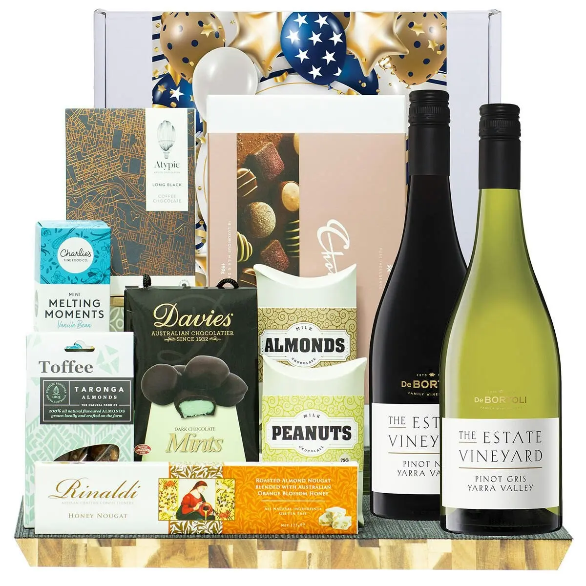 24329F Congratulations Gourmet Hamper with De Bortoli The Estate Collection