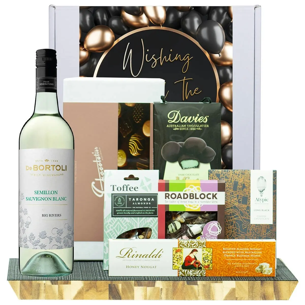 24822D All The Best Gourmet Hamper with De Bortoli Big Rivers Semillon Sauvignon Blanc