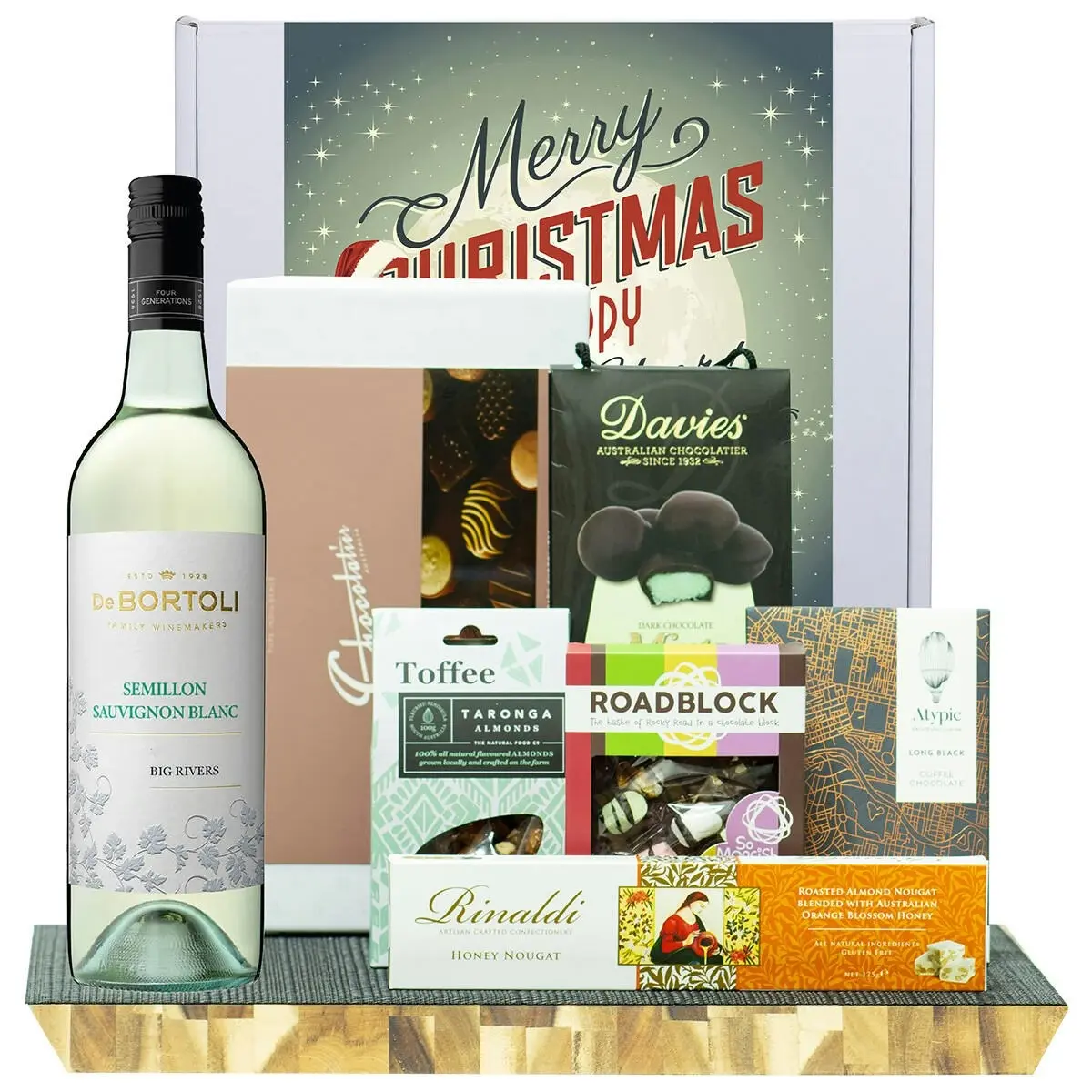 24822W Christmas Gourmet Hamper with De Bortoli Big Rivers Semillon Sauvignon Blanc