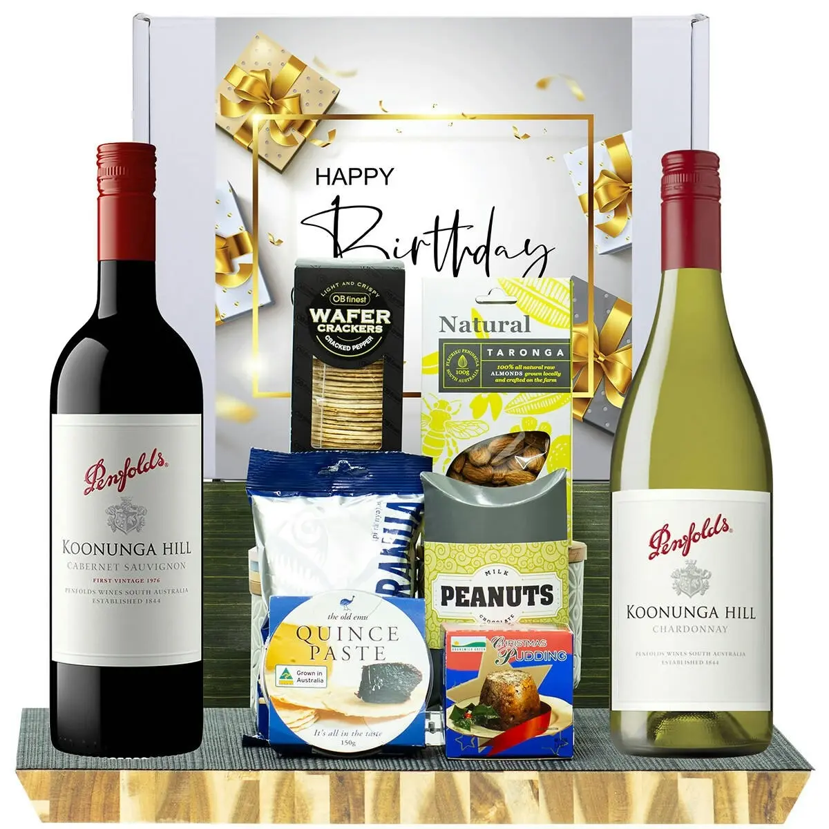 26604C Happy Birthday Hamper with Penfolds Koonunga Hill