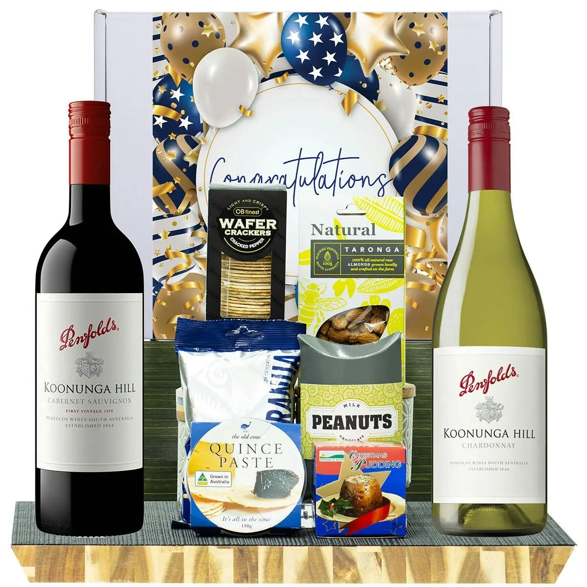 26604F Congratulations Hamper with Penfolds Koonunga Hill