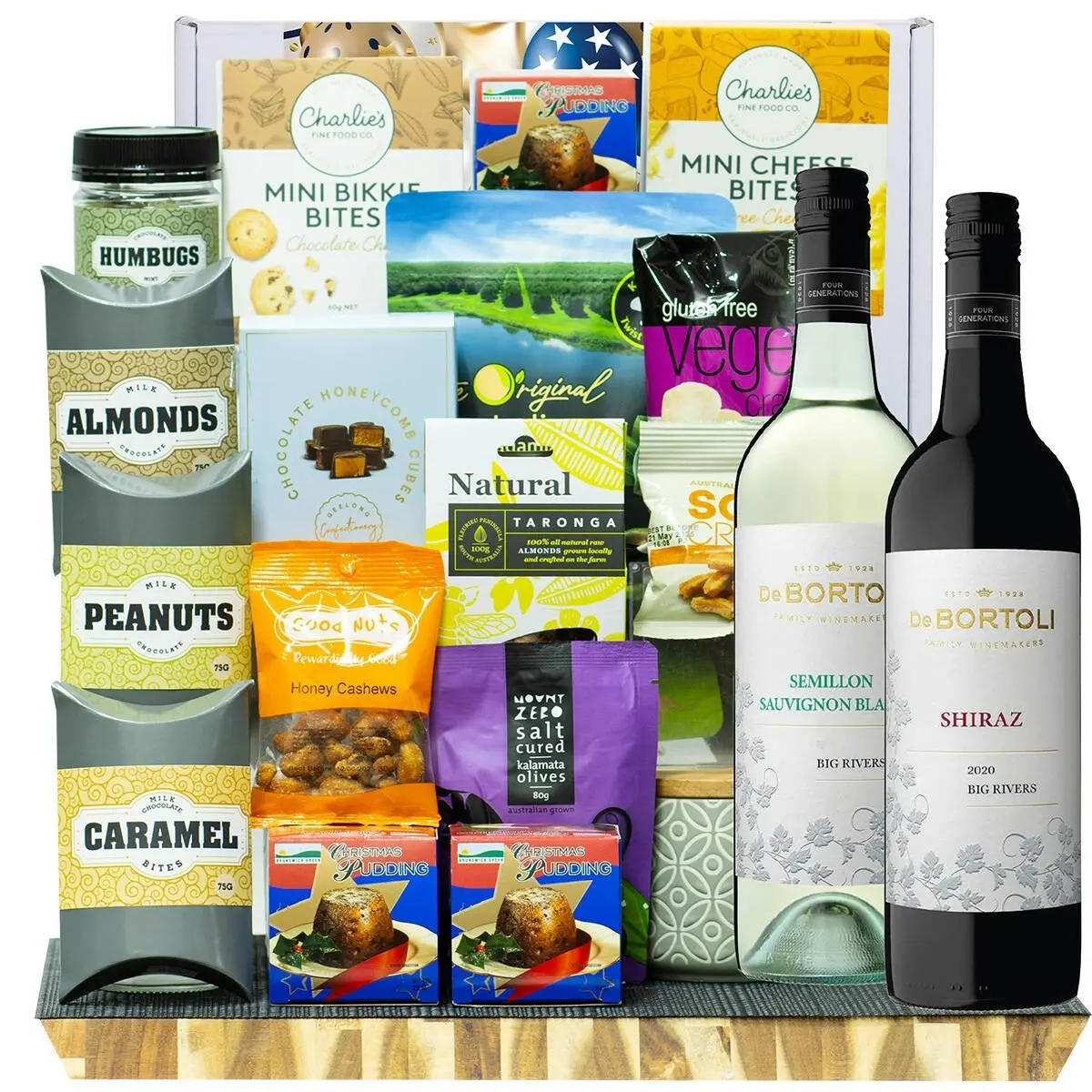 27823F Congratulations Gourmet Hamper with De Bortoli Big Rivers