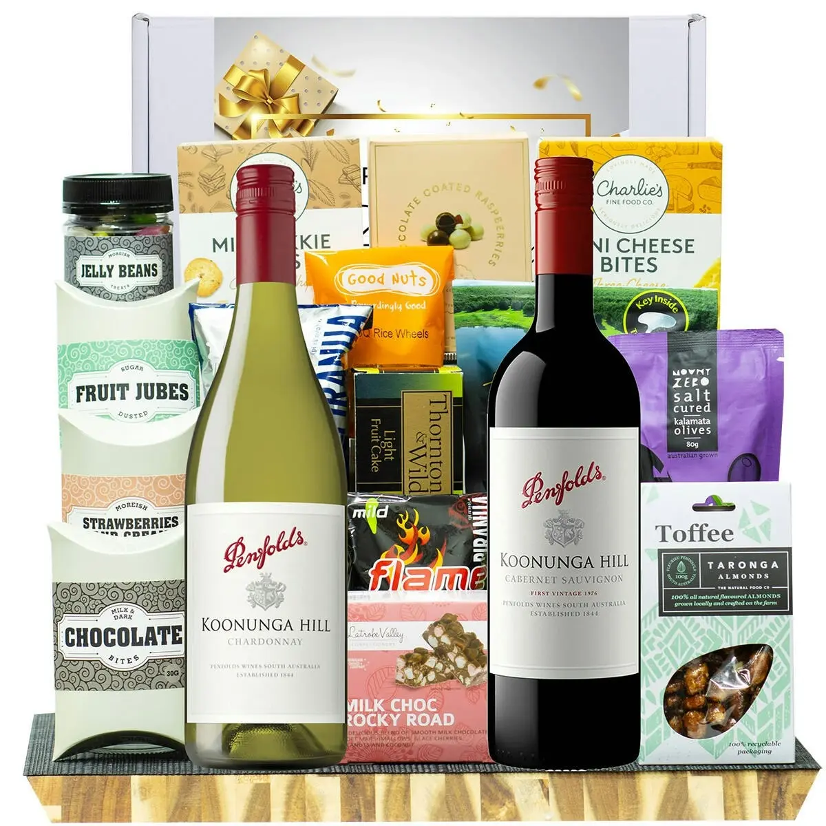 27904C Happy Birthday Gourmet Hamper with Penfolds Koonunga Hill