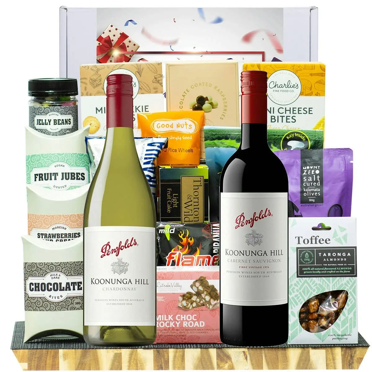 27904E Just For You Gourmet Hamper with Penfolds Koonunga Hill