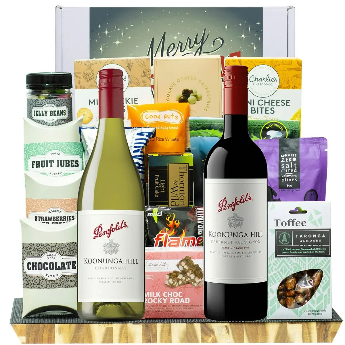 27904W Christmas Gourmet Hamper with Penfolds Koonunga Hill