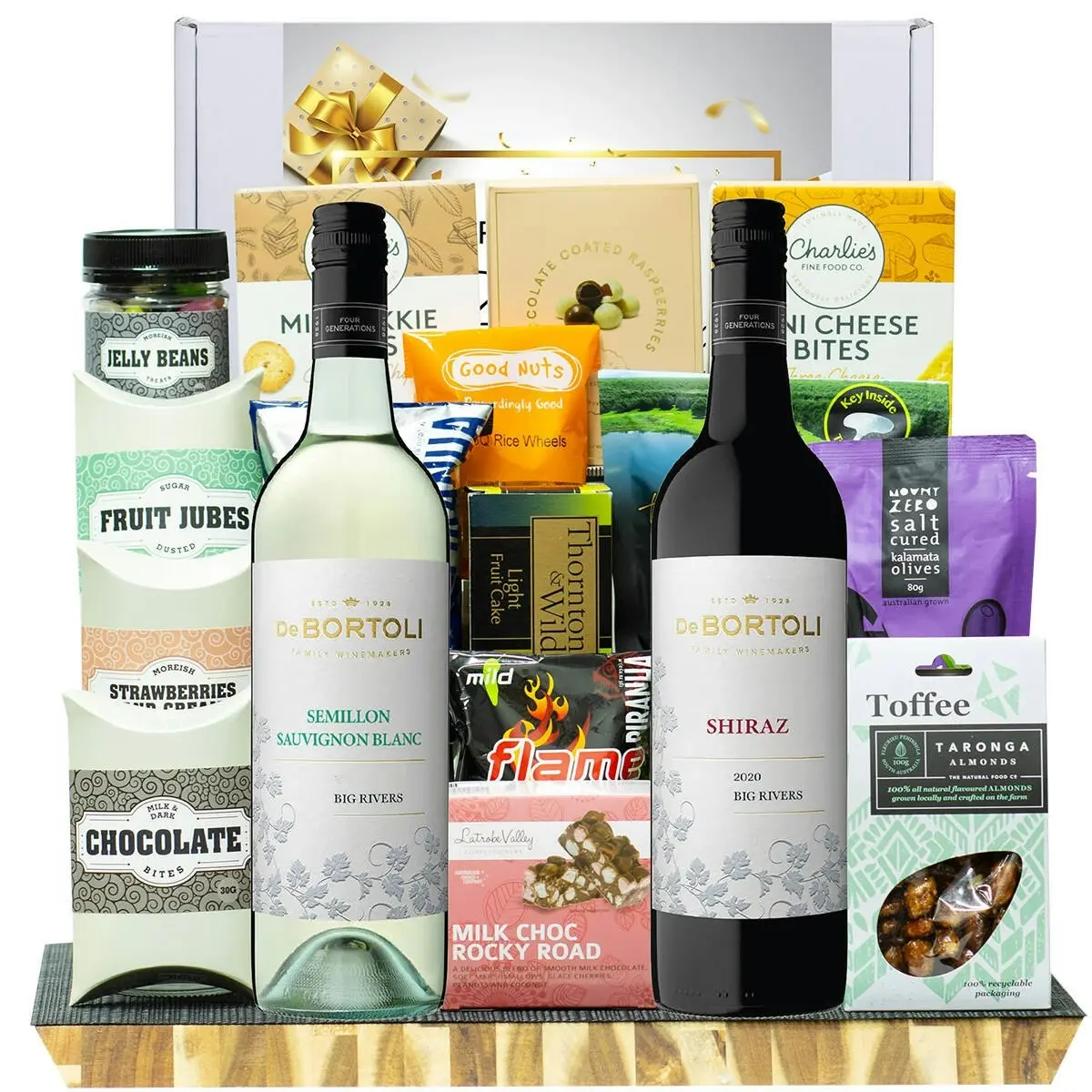 27923C Happy Birthday Gourmet Hamper with De Bortoli Big Rivers