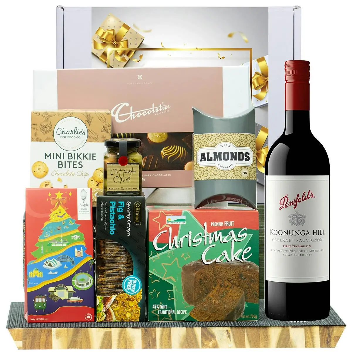 28002C Happy Birthday Gourmet Hamper with Penfolds Koonunga Hill Cabernet Sauvignon