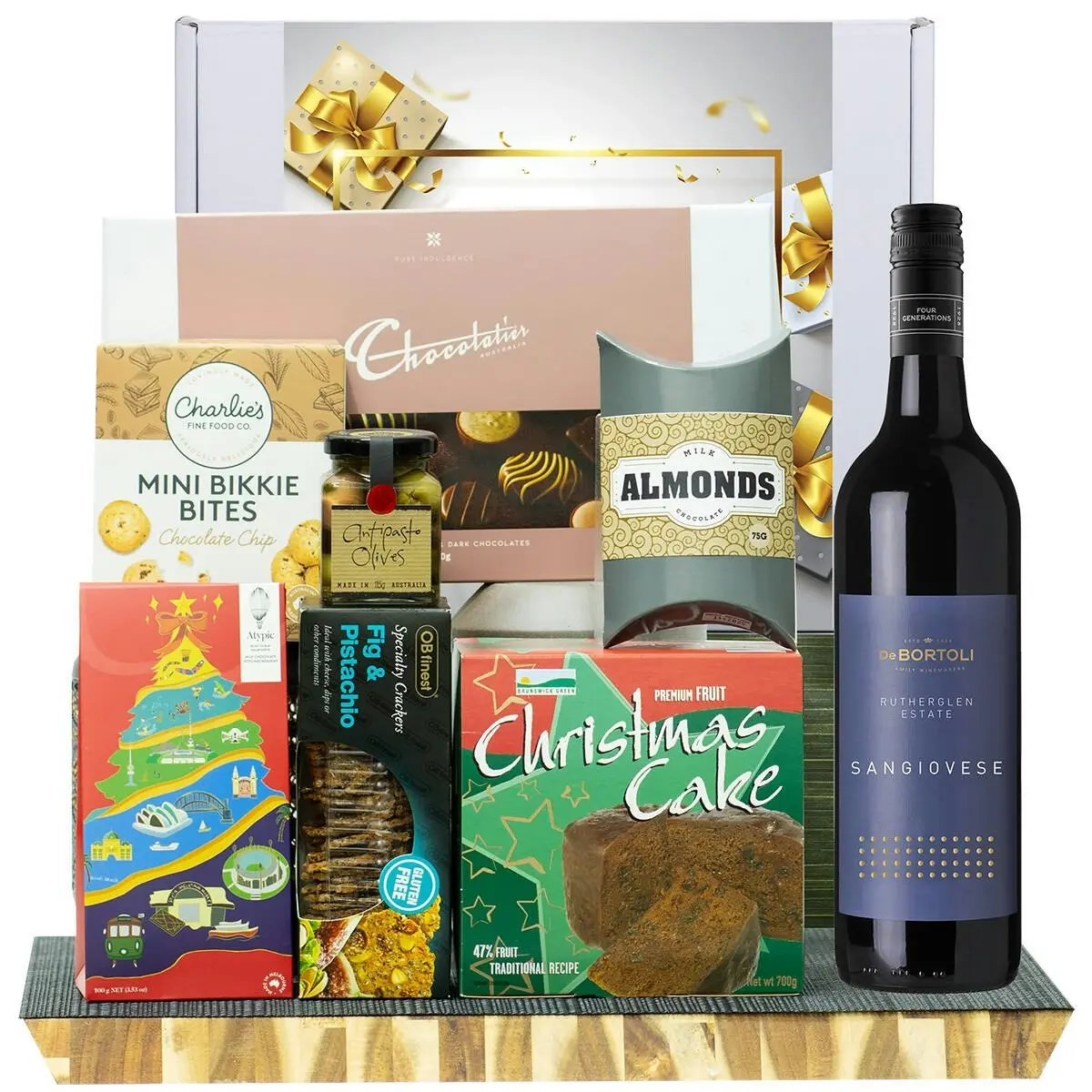 28030C Happy Birthday Gourmet Hamper with De Bortoli Rutherglen Sangiovese