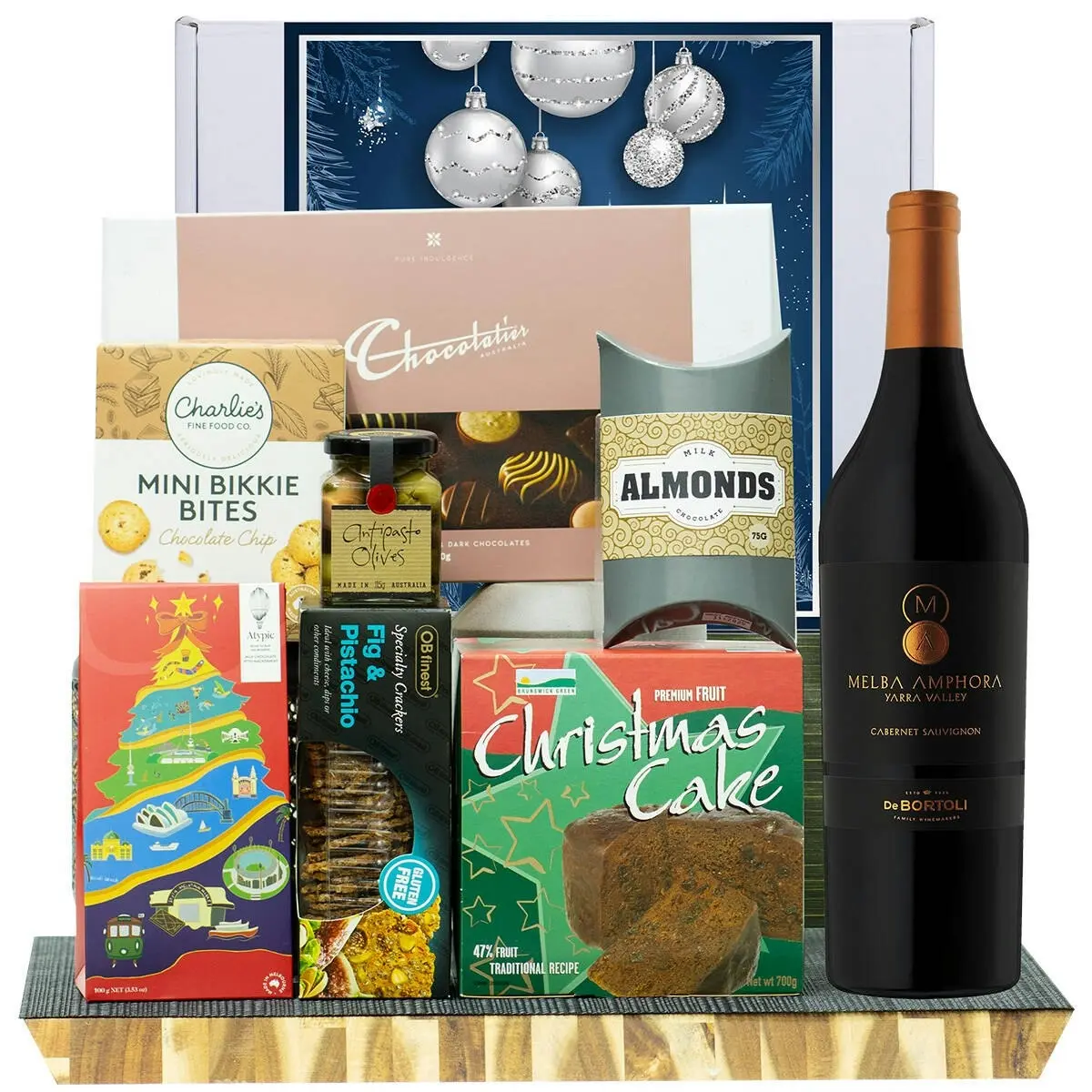 28033X Christmas Gourmet Hamper with De Bortoli Melba Amphora Cabernet Sauvignon