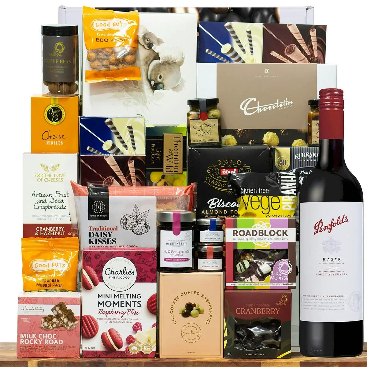 28905D All The Best Gourmet Hamper with Penfolds Max’s Cabernet Sauvignon