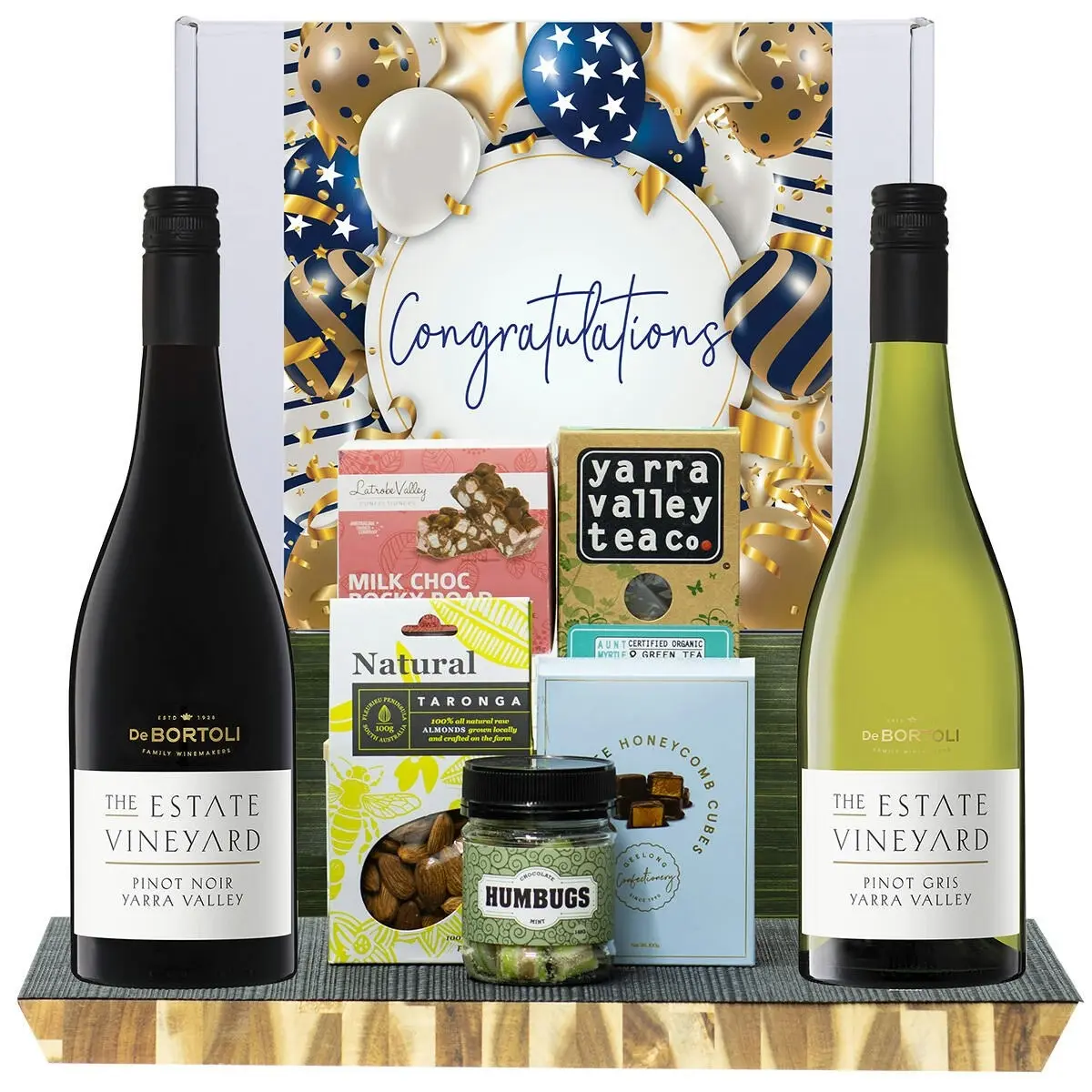 29129F Congratulations Gourmet Hamper with De Bortoli The Estate Collection