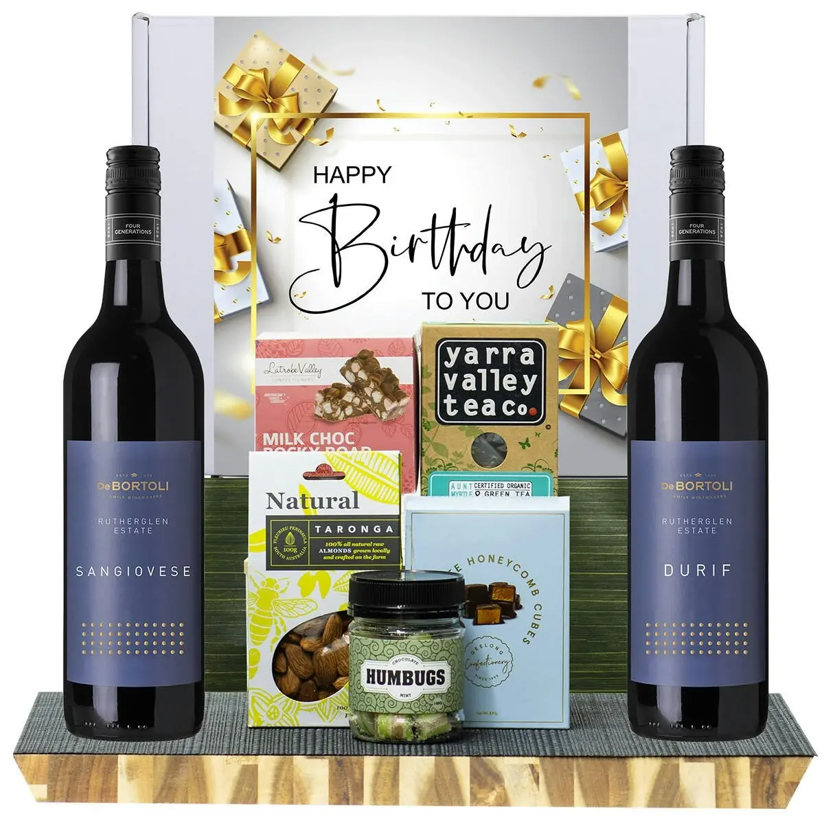 29132C Happy Birthday Gourmet Hamper with De Bortoli Rutherglen