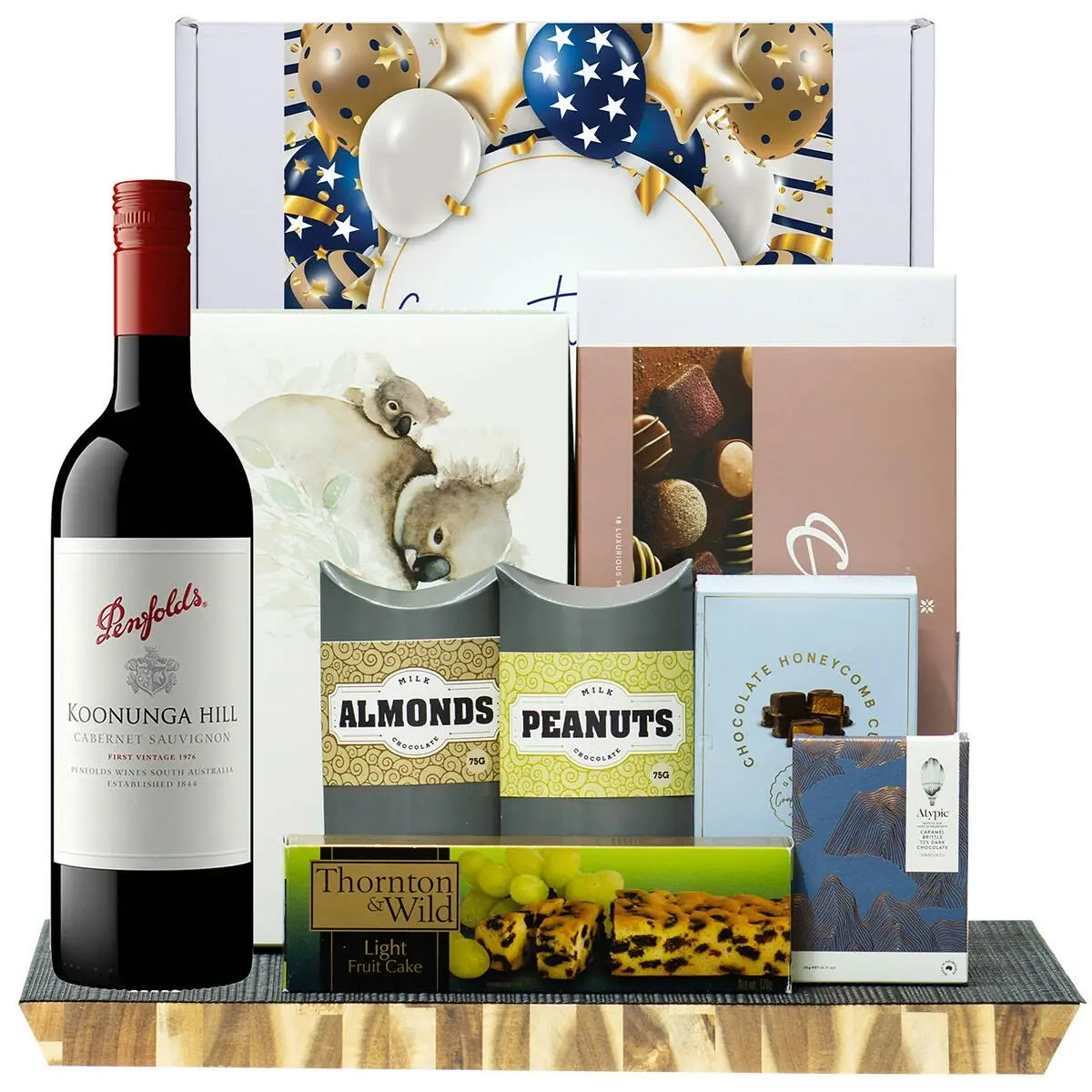 29302F Congratulations Gourmet Hamper with Penfolds Koonunga Hill Cabernet Sauvignon