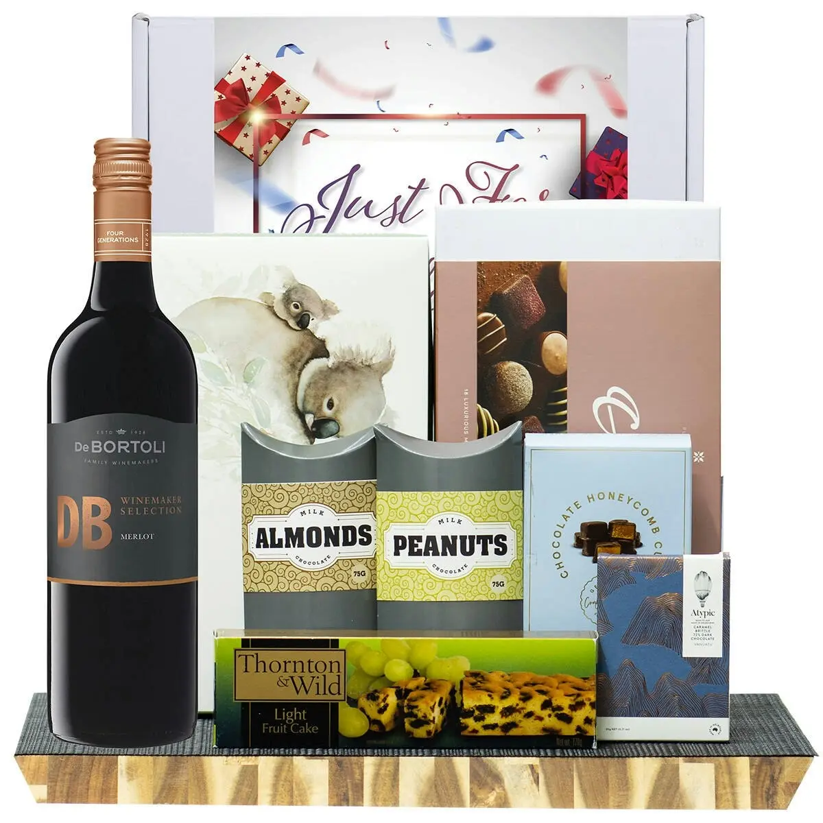 29324E Just For You Gourmet Hamper with De Bortoli DB Merlot