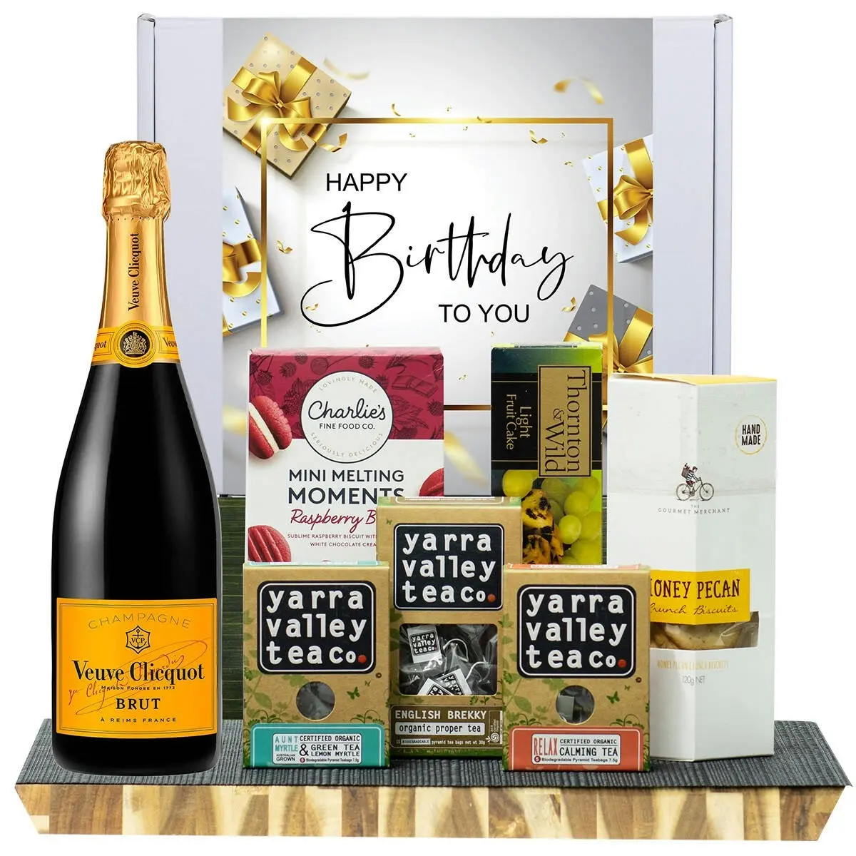 29762C Happy Birthday Gourmet Hamper with Veuve Clicquot Brut